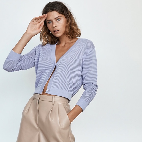 Pink Wilfred Light Cropped Cardigan - Picture 2 of 5